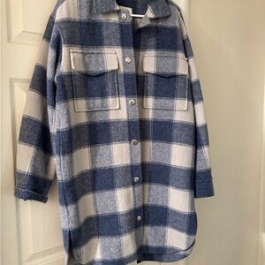 Rails Blue and White Checkered Jacket